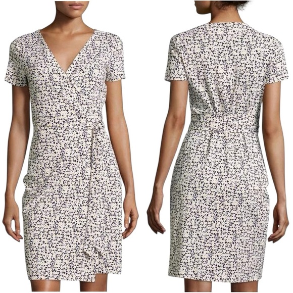 Diane von Furstenberg Julian DVF Short Sleeve Wrap Dress - Daisy Floral - Size 6 - Picture 8 of 12